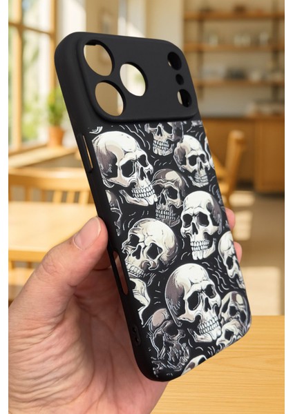 iPhone 17 Pro Uyumlu Kuru Kafa Silikon Darbe Emici Klasik Korumalı Rubber Kılıf modelleri