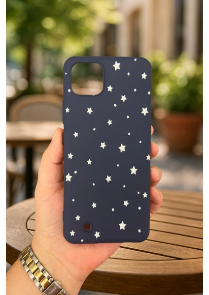 Realme C11 - Minimal Yıldız Desenli Silikon Darbe Emici Klasik Korumalı Rubber Kılıf fiyatları