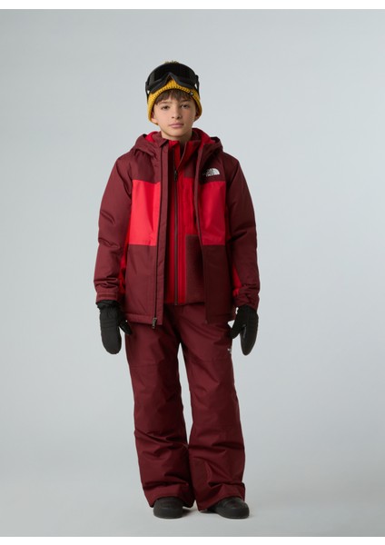 Kırmızı Kız Çocuk Kayak Montu NF0A88TZDI91-B Freedom Insulated Ja