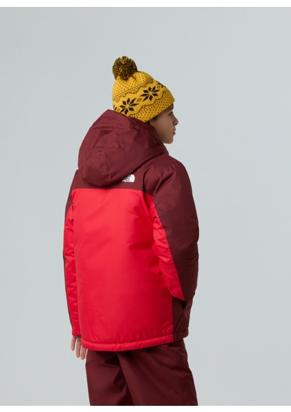 Kırmızı Kız Çocuk Kayak Montu NF0A88TZDI91-B Freedom Insulated Ja fırsatları