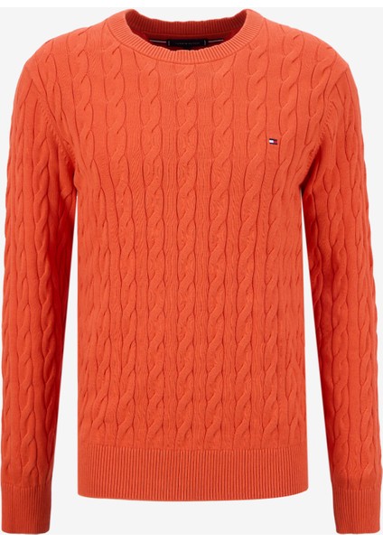 Bisiklet Yaka Normal Turuncu Erkek Kazak MW0MW33132SCX_CLASSIC Cotton Cable