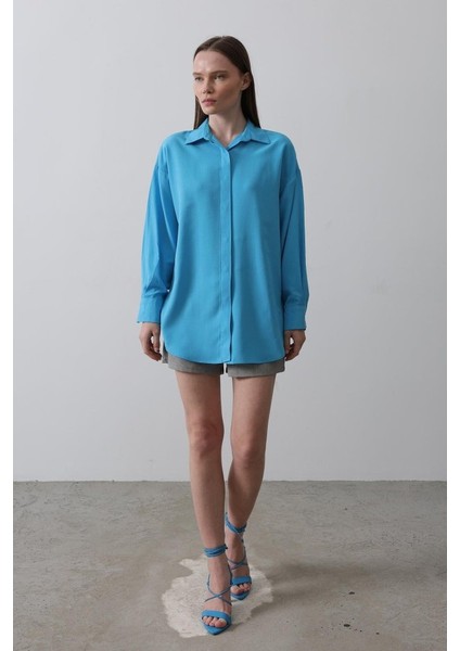 Uzun Kol Gömlek - Turkuaz