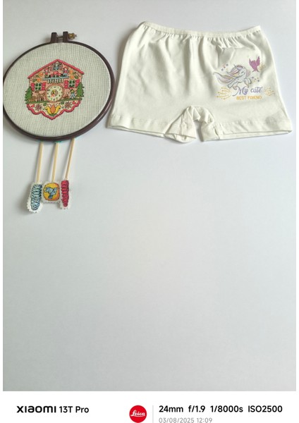 Kız Çocuk Pamuklu Iç Çamaşırı Boxer 3'lü modelleri