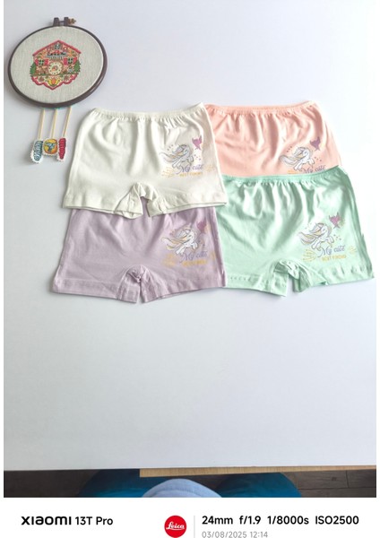 Kız Çocuk Pamuklu Iç Çamaşırı Boxer 3'lü