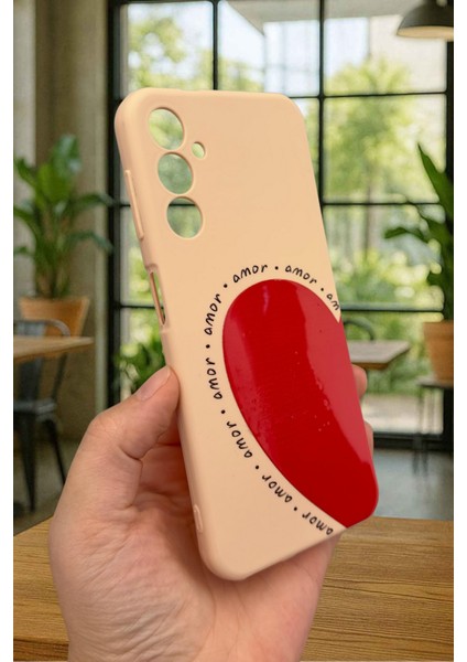Samsung Galaxy A14 Uyumlu Amor Kalp Silikon Darbe Emici Klasik Korumalı Rubber Kılıf modelleri