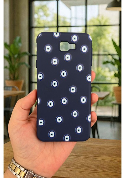 Samsung Galaxy J7 Prime - Nazar Boncuk Desenli Silikon Darbe Emici Klasik Korumalı Rubber Kılıf fiyatları