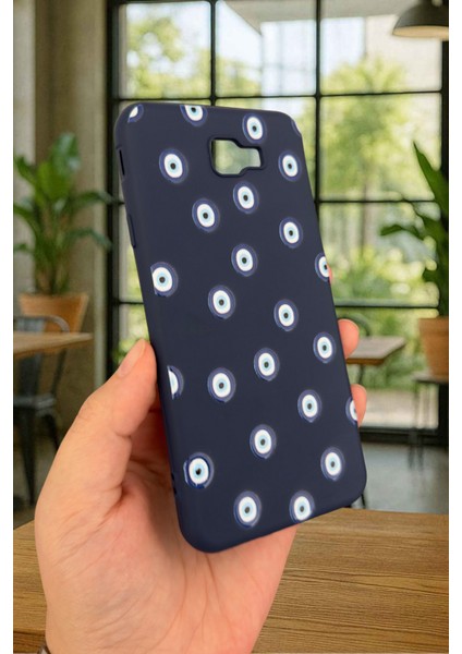 Samsung Galaxy J7 Prime - Nazar Boncuk Desenli Silikon Darbe Emici Klasik Korumalı Rubber Kılıf modelleri