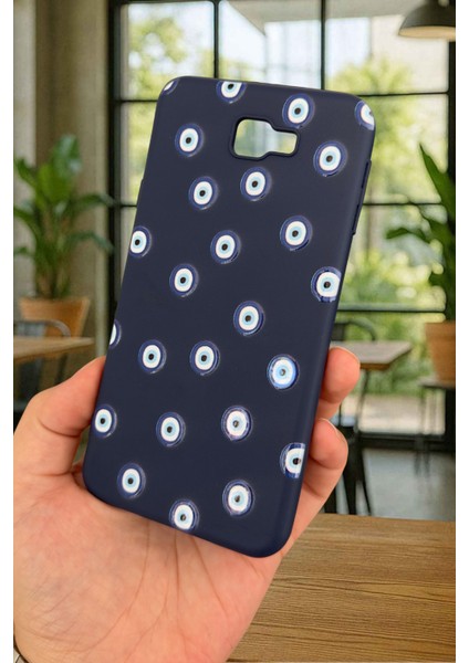 Samsung Galaxy J7 Prime - Nazar Boncuk Desenli Silikon Darbe Emici Klasik Korumalı Rubber Kılıf fırsatları