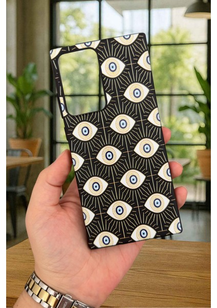 Samsung Galaxy Note 20 Ultra - Evıl Eye Desenli Silikon Darbe Emici Klasik Korumalı Rubber Kılıf
