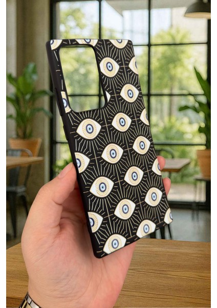 Samsung Galaxy Note 20 Ultra - Evıl Eye Desenli Silikon Darbe Emici Klasik Korumalı Rubber Kılıf modelleri