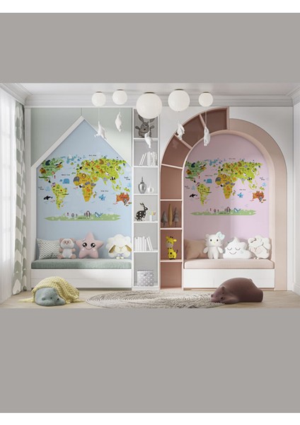 Duvar Kağıdı Eco Adventure - Doğa ile Keşfe Çık Tek Parça Poster Çocuk Odası Tekstil Duvar Kaplaması modelleri