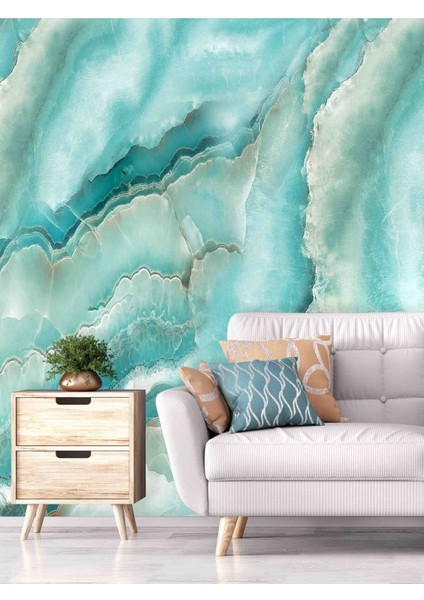 Duvar Kağıdı 3 Boyutlu Lüks Çatlak Mermer Desenli Silinebilir Tekstil Duvar Kağıdı indirimleri