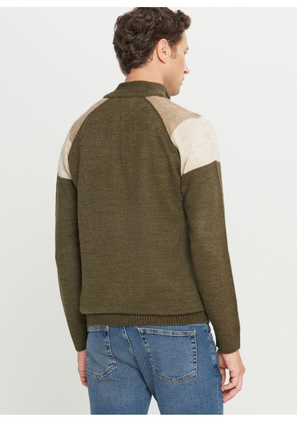 Bato Yaka Standart Bej - Haki Erkek Kazak ACE049261481_HAB indirimleri