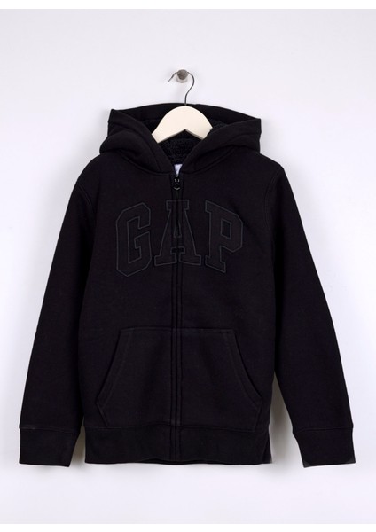 Baskılı Erkek Çocuk Siyah Sweatshırt 789861002