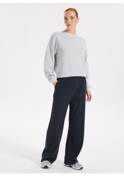 Yuvarlak Yaka Gri Kadın Sweatshırt EVO03AH25SUCCH fiyatları