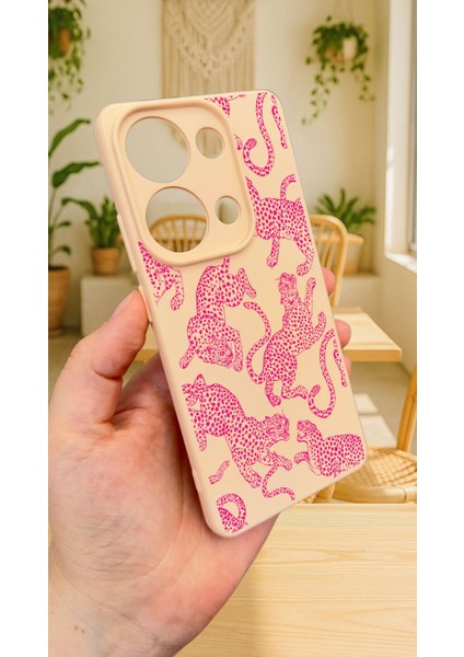 Xiaomi Redmi Note 13 Pro 4g Pembe Leopar Desenli Silikon Darbe Emici Klasik Korumalı Rubber Kılıf indirimleri