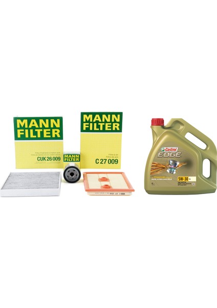 Seat Ateca 1.4 Tsı Periyodik Bakım Seti Motor Yağlı Mann Castrol Motor Yağlı
