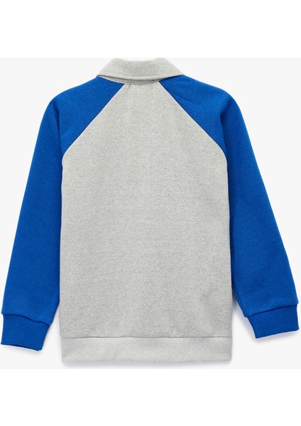 Nakışlı Uzun Kollu Polo Yaka Sweatshirt fiyatları