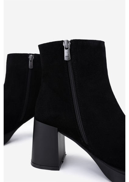 Kadın Hakiki Deri Siyah Süet Topuklu Bot 51 9044 Bn Bot SK25-26 Sıyah Suet indirimleri