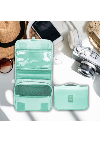 Seyahat Traş Makyaj Kişisel Bakım Kozmetik Ürünleri Çok Bölmeli Organizer Çanta