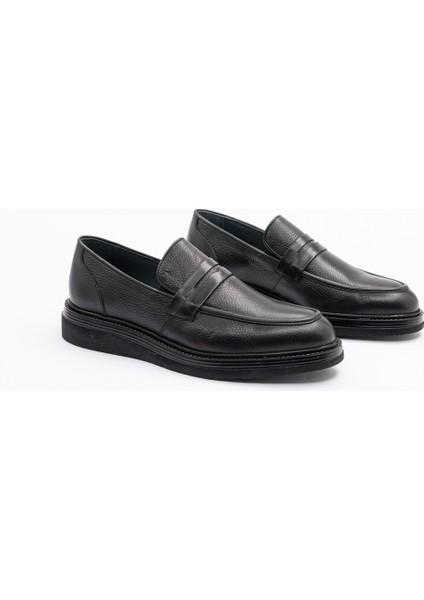 Yt Siyah Deri Klasik Erkek Ayakkabı