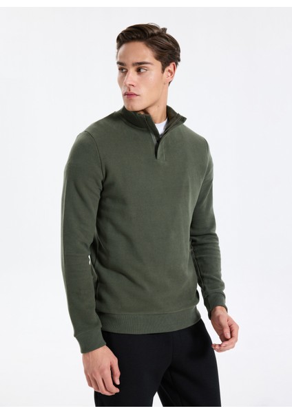 Dik Yaka Haki Erkek Sweatshırt 261 Lcm 241068 Luke Haki modelleri