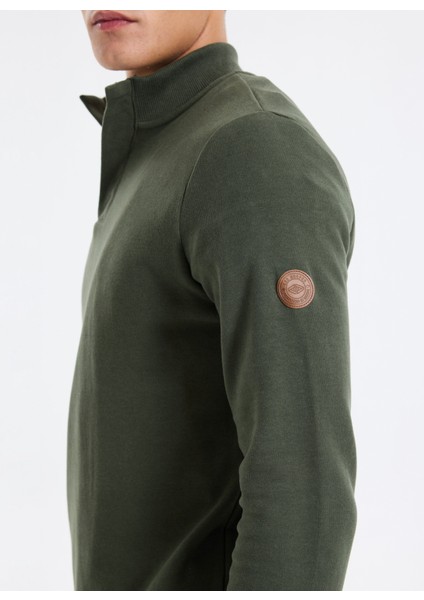Dik Yaka Haki Erkek Sweatshırt 261 Lcm 241068 Luke Haki fırsatları