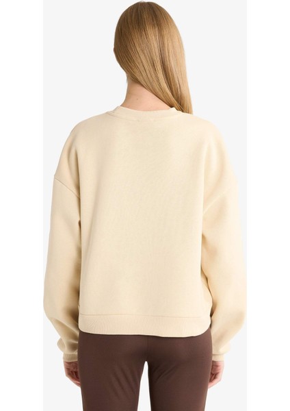 Regular Fit Bisiklet Yaka Baskılı Sweatshirt G5491AX25CW