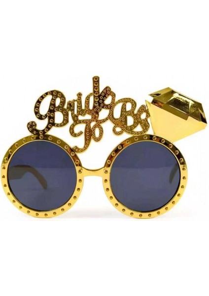 Altın Renk Bride To Be Yazılı Gelin Gözlüğü 15x10 cm