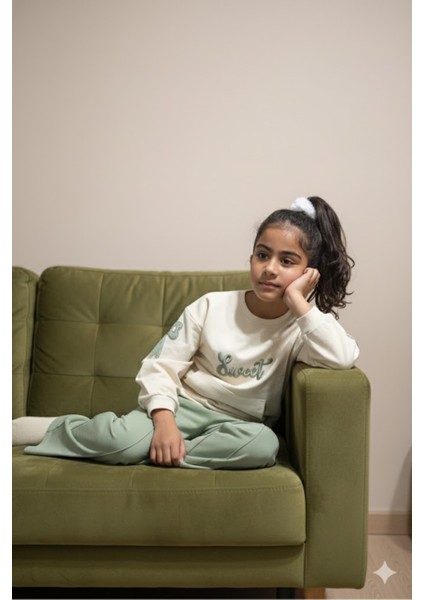 Kız Çocuk Uzun Kollu Şık Takım, Eşofman, Rahat, Modern Tarz