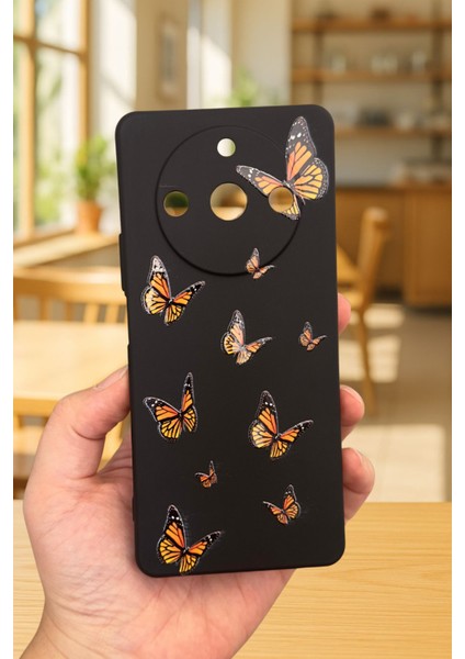 Realme 11 Pro Uyumlu Turuncu Kelebek Desenli Silikon Darbe Emici Klasik Korumalı Rubber Kılıf fiyatları