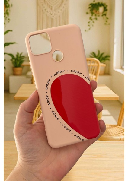 Realme C25 Uyumlu Kılıf Amor Kalp Silikon Darbe Emici Klasik Korumalı Rubber Kapak