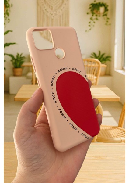 Realme C25 Uyumlu Kılıf Amor Kalp Silikon Darbe Emici Klasik Korumalı Rubber Kapak modelleri