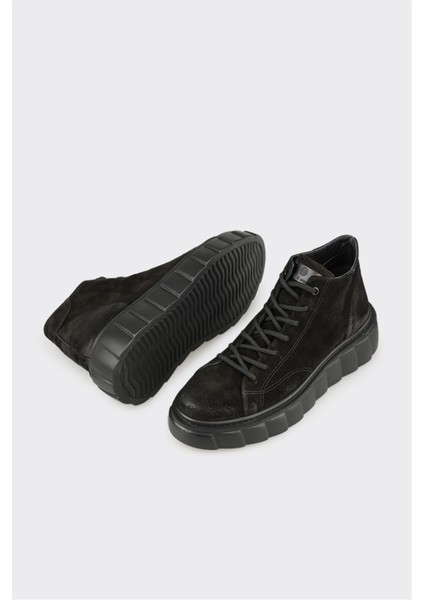 Siyah Deri Erkek Spor Bot modelleri