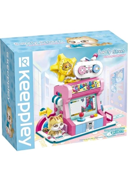 KP28019 Keeppley Orange Cat Game Room Blok Seti -Vagon Life