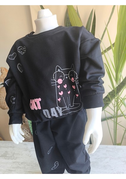 Kız Çocuk Alt Üst Takım Uzun Kollu Eşofman Rahat Şık Modern Tasarım