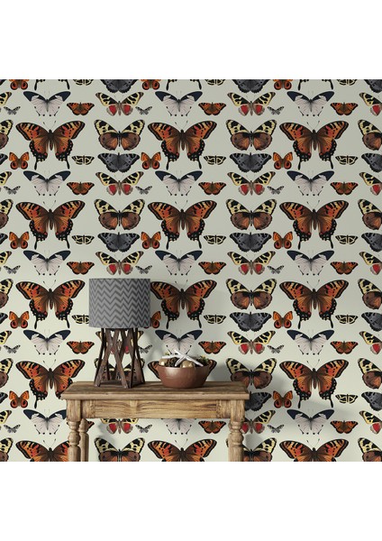 Kelebek Desenli Duvar Kağıdı -Isı ve Ses Yalıtımı fırsatları