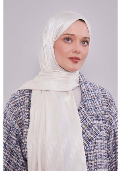 Bej Örgü Desen Jakar Şal modelleri