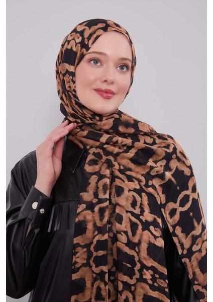 Siyah-Camel Leopar Desen Vivian Şal fiyatları