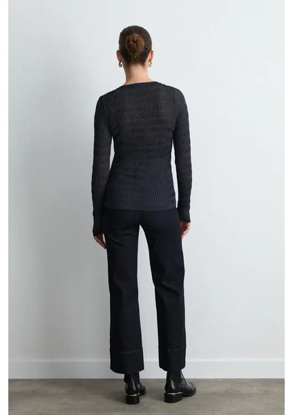 Gofreli Triko Hırka - Lacivert indirimleri