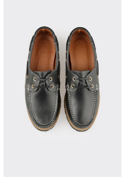 Siyah Deri Erkek Günlük Ayakkabı fırsatları