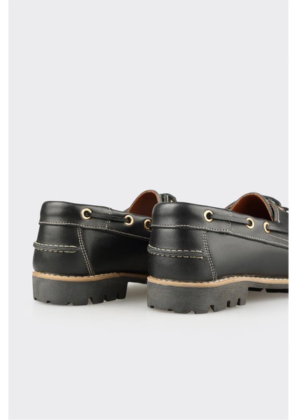 Siyah Deri Erkek Günlük Ayakkabı indirimleri