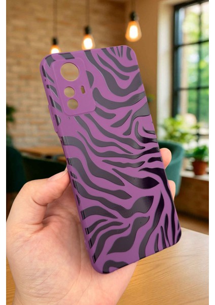 Redmi Note 12S - Zebra Desenli Silikon Darbe Emici Klasik Korumalı Rubber Kılıf modelleri