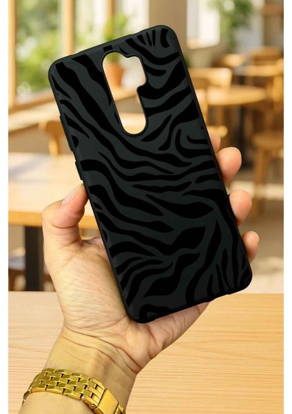 Xiaomi Redmi Note 8 Pro Zebra Desenli Silikon Darbe Emici Klasik Korumalı Rubber Kılıf
