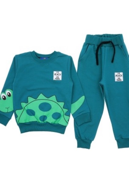 BeU Kids ATA30478.0 Erkek Çocuk Petrol Yeşili Pamuklu Eşofman Takımı