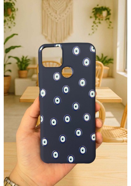 Realme C25 - Nazar Boncuk Desenli Silikon Darbe Emici Klasik Korumalı Rubber Kılıf fiyatları