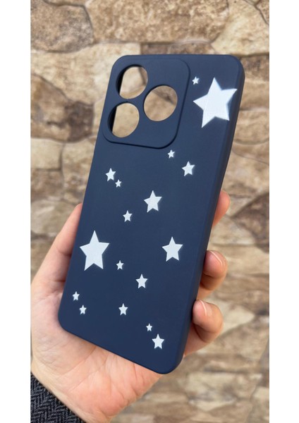Realme C63 Uyumlu Mini Yıldız Desenli Silikon Darbe Emici Klasik Korumalı Rubber Kılıf modelleri
