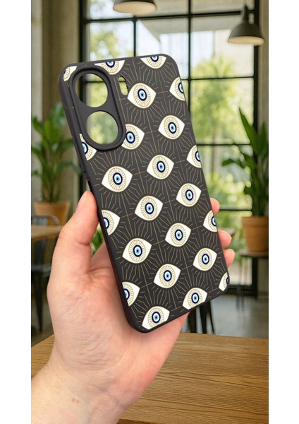 Redmi 13C-EVIL Eye Desenli Lansman Kamera Korumalı Yumuşak Silikon Rubber Kılıf modelleri