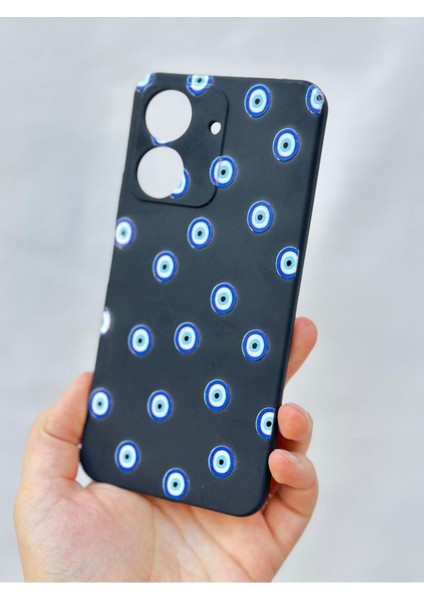 Redmi 13C-NAZAR Boncuk Desenli Lansman Kamera Korumalı Yumuşak Silikon Rubber Kılıf modelleri