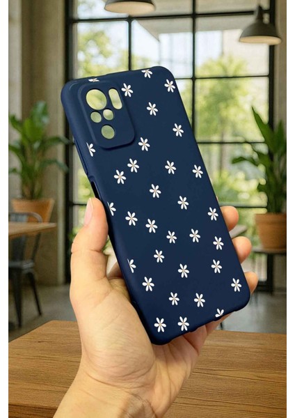 Redmi Note 10 ve 10S Uyumlu Mini Papatya Desenli Silikon Darbe Emici Klasik Korumalı Rubber Kılıf modelleri
